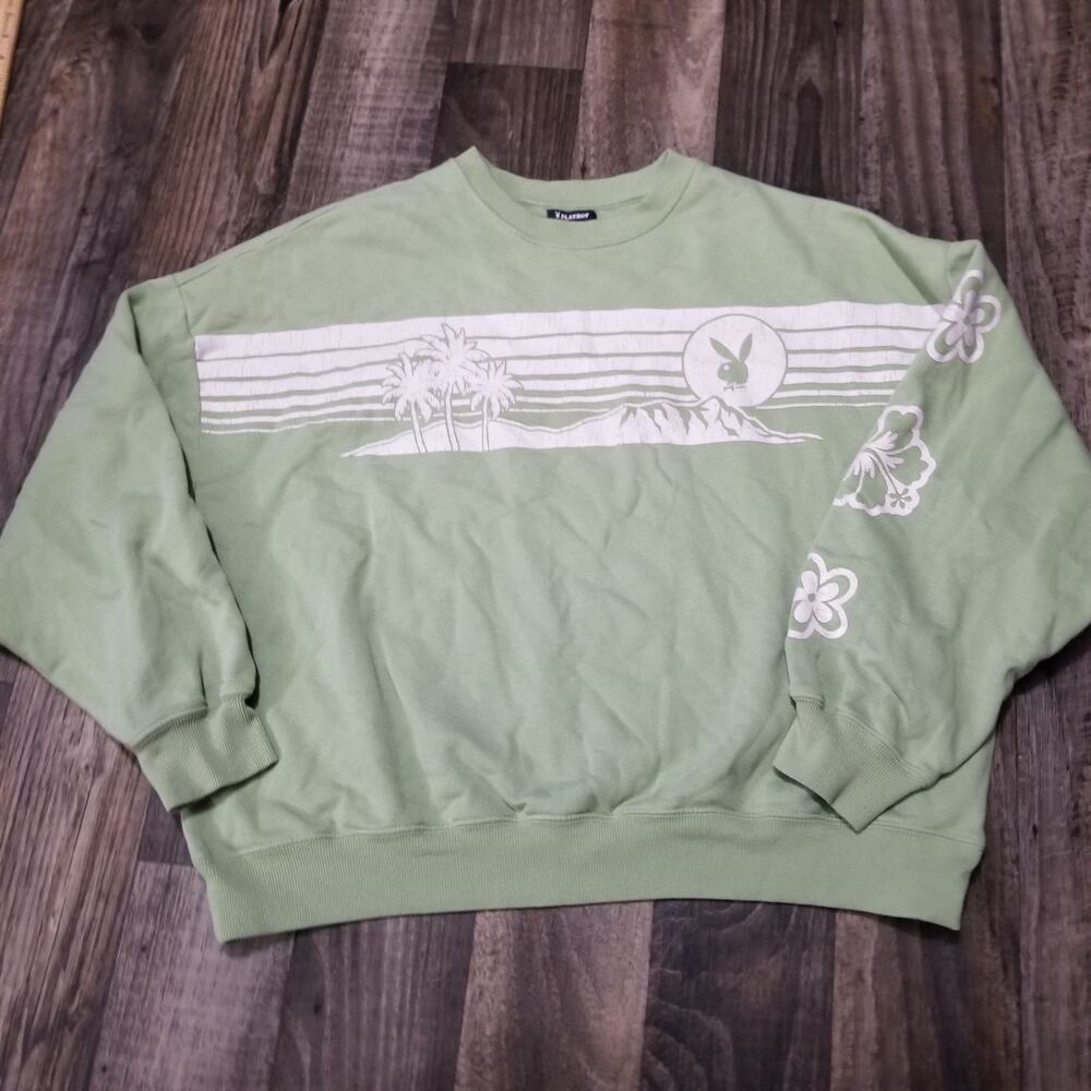 Playboy Pacsun Sweatshirt One Size Bunny Y2K Sweater Pullover Oversized Logo